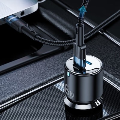 Автомобільний Зарядний пристрій Essager City Dual Typc-C + USB-A Car Charger 66W (ECC2C1A-FF01) Black Автомобільний Зарядний пристрій Essager City Dual Typc-C + USB-A Car Charger 66W (ECC2C1A-FF01) Black