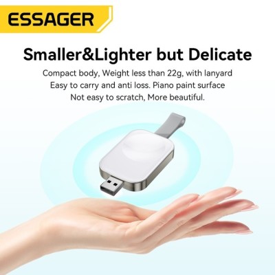 Безпровідний Зарядний пристрій ESSAGER Yibay Smart Watch Wirless Charger With USB A Port (EWXA-YB02-Z) White