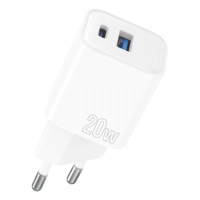 Зарядний Пристрій Proove Silicone Power Plus 20W (Type-C + USB) (WCSP2011002) White Зарядний Пристрій Proove Silicone Power Plus 20W (Type-C + USB) (WCSP2011002) White