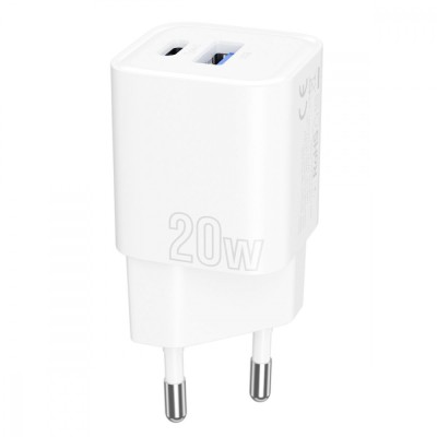 Зарядний Пристрій Proove Silicone Power Plus 20W (Type-C + USB) (WCSP2011002) White Зарядний Пристрій Proove Silicone Power Plus 20W (Type-C + USB) (WCSP2011002) White