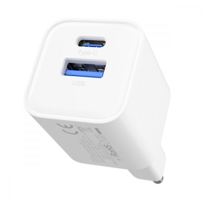 Зарядний Пристрій Proove Silicone Power Plus 20W (Type-C + USB) (WCSP2011002) White Зарядний Пристрій Proove Silicone Power Plus 20W (Type-C + USB) (WCSP2011002) White