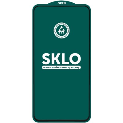 Захисне скло SKLO 5D (тех.пак) для Xiaomi Redmi Note 14 4G/5G / Poco M7 Pro 5G (Чорний)