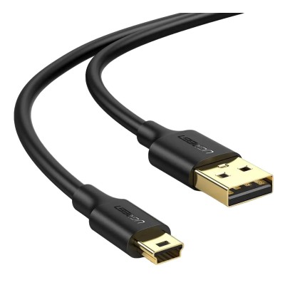 Кабель UGREEN US132 USB-А 2.0 Male To Mini USB 5pin Male Cable 2m (30472) Black Кабель UGREEN US132 USB-А 2.0 Male To Mini USB 5pin Male Cable 2m (30472) Black