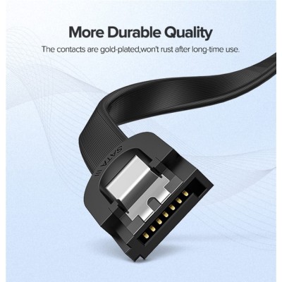 Кабель UGREEN US217 Angled SATA 3 Data Cable 0.5m Black (30797) Кабель UGREEN US217 Angled SATA 3 Data Cable 0.5m Black (30797)