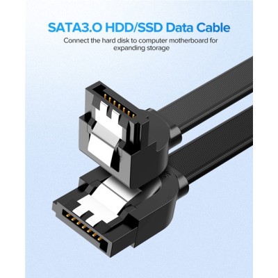 Кабель UGREEN US217 Angled SATA 3 Data Cable 0.5m Black (30797) Кабель UGREEN US217 Angled SATA 3 Data Cable 0.5m Black (30797)