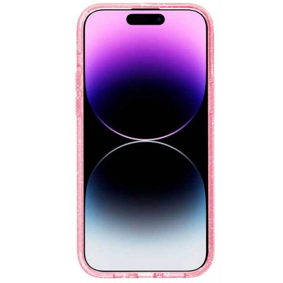 Чохол TPU Galaxy Sparkle (MagFit) для Apple iPhone 16e (6.1") Pink+Glitter Чохол TPU Galaxy Sparkle (MagFit) для Apple iPhone 16e (6.1") Pink+Glitter