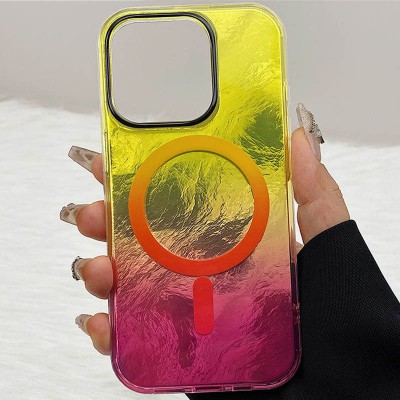 Чохол TPU Shiny Mountain (MagFit) для Apple iPhone 15 Pro (6.1") Yellow / Pink Чохол TPU Shiny Mountain (MagFit) для Apple iPhone 15 Pro (6.1") Yellow / Pink