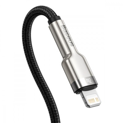 Кабель Baseus Cafule Metal Data USB кабель Type-C to iP PD 20W 2m (CATLJK-B01) Black Кабель Baseus Cafule Metal Data USB кабель Type-C to iP PD 20W 2m (CATLJK-B01) Black