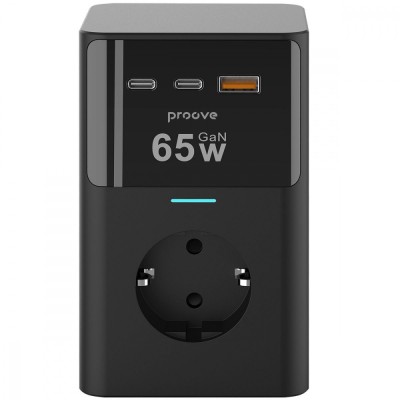 Мережевий фільтр Proove Power Cube 65W (3xAC + 2xType-C + 1xUSB) 1.5m (PSPC36801201) black