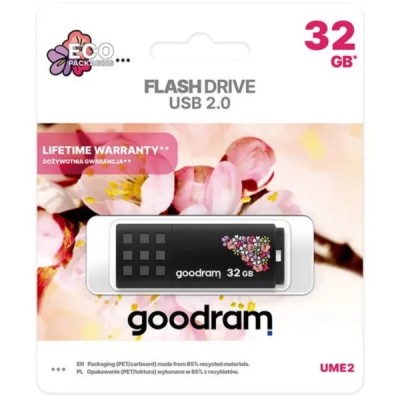 флеш-драйв GOODRAM UME2 32GB Spring BLACK флеш-драйв GOODRAM UME2 32GB Spring BLACK