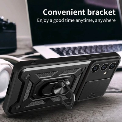Ударостійкий чохол Camshield Serge Ring для Samsung Galaxy A16 4G/5G Чорний Ударостійкий чохол Camshield Serge Ring для Samsung Galaxy A16 4G/5G Чорний