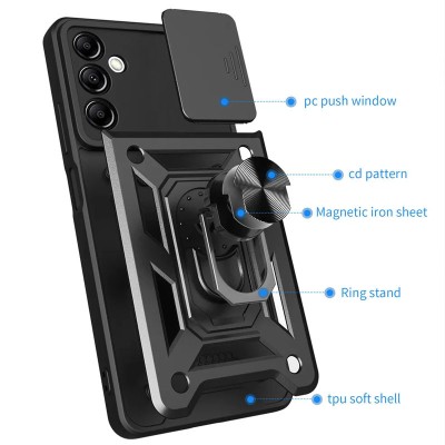 Ударостійкий чохол Camshield Serge Ring для Samsung Galaxy A16 4G/5G Чорний Ударостійкий чохол Camshield Serge Ring для Samsung Galaxy A16 4G/5G Чорний
