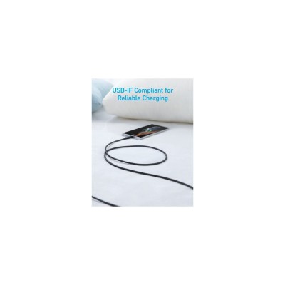 кабель ANKER 322 USB-A to USB-C - 0.9m Nylon (Чорний) кабель ANKER 322 USB-A to USB-C - 0.9m Nylon (Чорний)