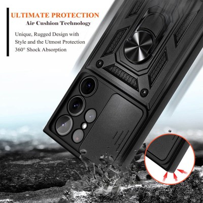 Ударостійкий чохол Camshield Serge Ring для Samsung Galaxy S25 Ultra Чорний Ударостійкий чохол Camshield Serge Ring для Samsung Galaxy S25 Ultra Чорний