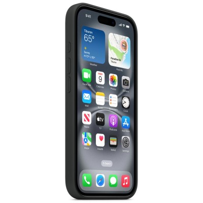 Чохол Silicone case (AAA) with Magsafe and Animation (button) для Apple iPhone 16 Pro (6.3") Black Чохол Silicone case (AAA) with Magsafe and Animation (button) для Apple iPhone 16 Pro (6.3") Black
