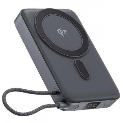 Зовнішній MagSafe Акумулятор Proove 10000mAh 35W OverPower Qi2 (PBOP35012105) Grey