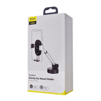 Автомобільний тримач Baseus Simplism Gravity Car Mount Holder (SUYL-JY01) Black Автомобільний тримач Baseus Simplism Gravity Car Mount Holder (SUYL-JY01) Black