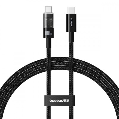 Кабель Baseus Gem Fast-Charging Data Cable Type-C To Type-C 100W 1m (P10373000111-00) Black