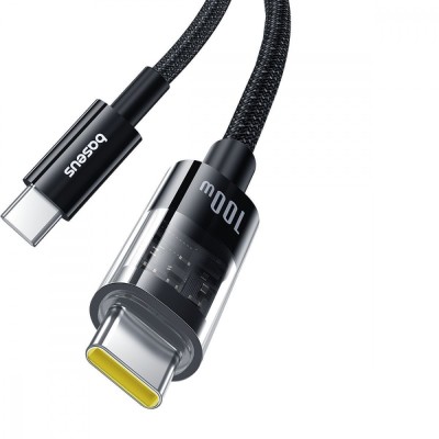 Кабель Baseus Gem Fast-Charging Data Cable Type-C To Type-C 100W 1m (P10373000111-00) Black