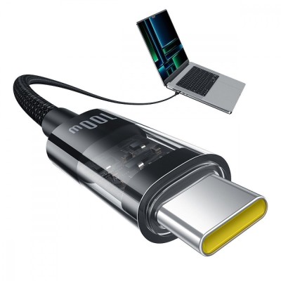 Кабель Baseus Gem Fast-Charging Data Cable Type-C To Type-C 100W 1m (P10373000111-00) Black