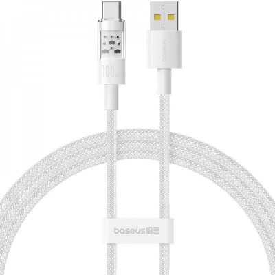 Кабель Baseus Gem Fast-Charging Type-C 100W 1m (P10373002211-00) White
