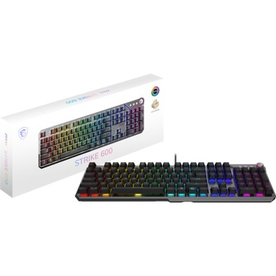 Клавіатура GAMING BLACK UA STRIKE 600 SILENT UA MSI Клавіатура GAMING BLACK UA STRIKE 600 SILENT UA MSI