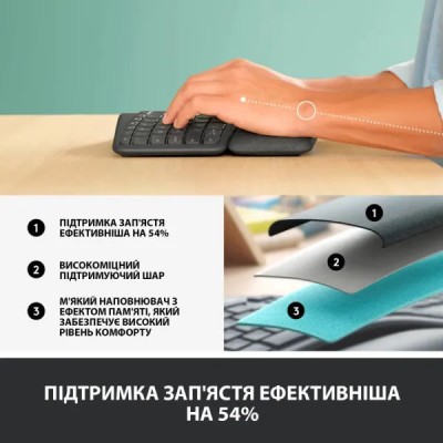 Клавіатура бездротова LOGITECH K860 ERGO Bluetooth keyboard - GRAPHITE - US INT'L - B2B (920-010352) Клавіатура бездротова LOGITECH K860 ERGO Bluetooth keyboard - GRAPHITE - US INT'L - B2B (920-010352)