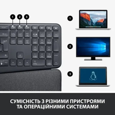 Клавіатура бездротова LOGITECH K860 ERGO Bluetooth keyboard - GRAPHITE - US INT'L - B2B (920-010352) Клавіатура бездротова LOGITECH K860 ERGO Bluetooth keyboard - GRAPHITE - US INT'L - B2B (920-010352)