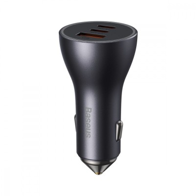 АЗП Baseus Golden Contactor Pro Triple Fast Charger Car Charger 65W U+C+C (CGJP010013) Dark Gray