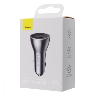 АЗП Baseus Golden Contactor Pro Triple Fast Charger Car Charger 65W U+C+C (CGJP010013) Dark Gray