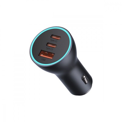 АЗП Baseus Golden Contactor Pro Triple Fast Charger Car Charger 65W U+C+C (CGJP010013) Dark Gray