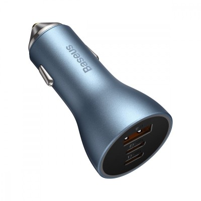АЗП Baseus Golden Contactor Pro Triple Fast Charger Car Charger 65W U+C+C (CGJP010013) Dark Gray