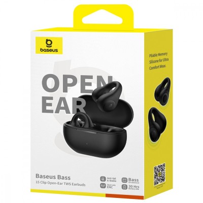 Бездротові навушники Baseus Bass 15 Clip Open-Ear TWS (A00079500223-00) white Бездротові навушники Baseus Bass 15 Clip Open-Ear TWS (A00079500223-00) white