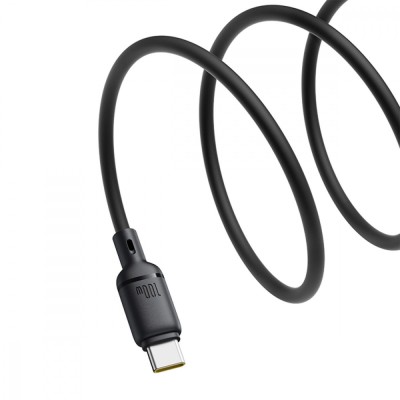 Кабель Baseus Silky Series Type-C 100W (2m) black Кабель Baseus Silky Series Type-C 100W (2m) black