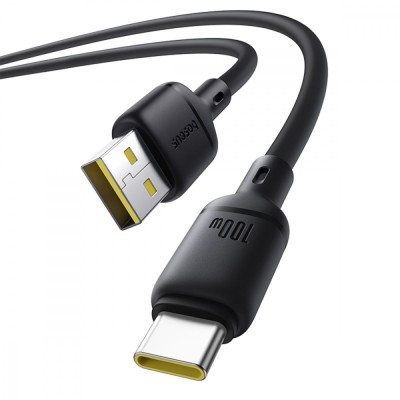 Кабель Baseus Silky Series Type-C 100W (2m) black Кабель Baseus Silky Series Type-C 100W (2m) black