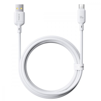Кабель Baseus Silky Series Type-C 100W (2m) white Кабель Baseus Silky Series Type-C 100W (2m) white