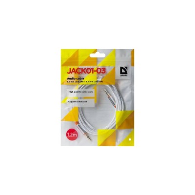 Кабель DEFENDER JACK01-03, AUX Audio 3.5мм M/M 1.2м White (87513) Кабель DEFENDER JACK01-03, AUX Audio 3.5мм M/M 1.2м White (87513)