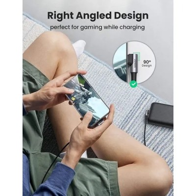 Кабель UGREEN US323 Angled USB Type-C To Angled USB Type-C 60W Cable Aluminum Case With Braided 3A 1m Black (70529) Кабель UGREEN US323 Angled USB Type-C To Angled USB Type-C 60W Cable Aluminum Case With Braided 3A 1m Black (70529)