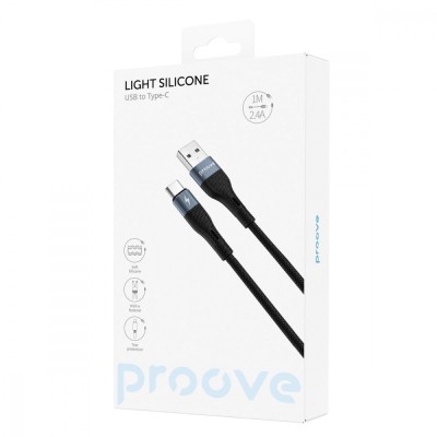 Кабель Proove Light Silicone Type-C 2.4A (1m) (CCLC20001202) White