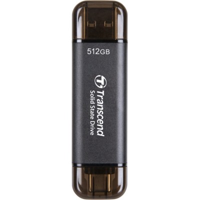 ssd зовнішній TRANSCEND 512GB ESD310C, USB 10Gbps, Type C/A Сірий ssd зовнішній TRANSCEND 512GB ESD310C, USB 10Gbps, Type C/A Сірий