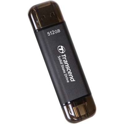 ssd зовнішній TRANSCEND 512GB ESD310C, USB 10Gbps, Type C/A Сірий ssd зовнішній TRANSCEND 512GB ESD310C, USB 10Gbps, Type C/A Сірий