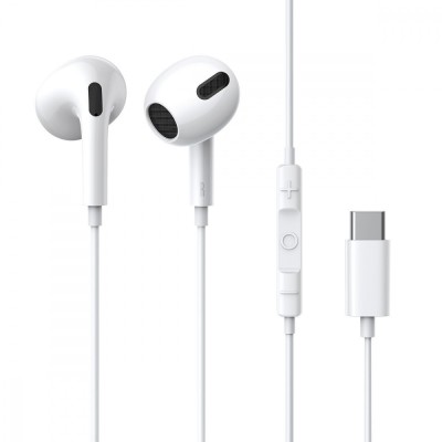 Дротові Навушники BASEUS Encok Type-C Lateral In-ear Wired Earphone C17 (NGCR010002) White
