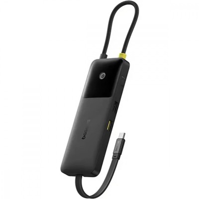Type-C-Хаб Baseus Dual Fast Charging 6-in-1 (Type-C to HDMI 4K 60Hz+USB-A (10Gbps)+Type-C (10Gbps)+T (B00070902123-00) black