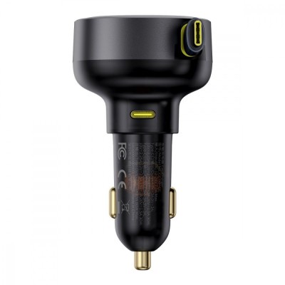 АЗП Baseus Enjoyment Pro Car Charger C+Retractable Type-C Cable 60W (C00057802111-01) black