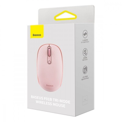 Бездротова Комп'ютерна Миша Baseus F01B Tri-Mode (B01055503413-00) pink