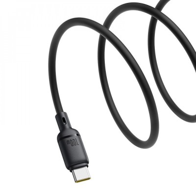 Кабель Baseus Silky Series Fast Charging Type-C 100W (1m) (P10377703113-000) black Кабель Baseus Silky Series Fast Charging Type-C 100W (1m) (P10377703113-000) black