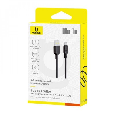 Кабель Baseus Silky Series Fast Charging Type-C 100W (1m) (P10377703213-00) white Кабель Baseus Silky Series Fast Charging Type-C 100W (1m) (P10377703213-00) white