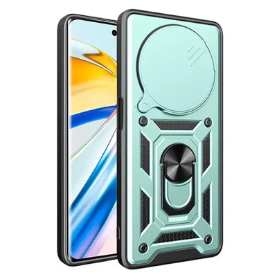 Ударостійкий чохол Camshield Serge Ring для Xiaomi Redmi Note 14 Pro 5G Зелений Ударостійкий чохол Camshield Serge Ring для Xiaomi Redmi Note 14 Pro 5G Зелений