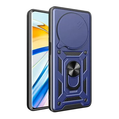 Ударостійкий чохол Camshield Serge Ring для Xiaomi Redmi Note 14 Pro 5G Синій Ударостійкий чохол Camshield Serge Ring для Xiaomi Redmi Note 14 Pro 5G Синій