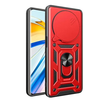 Ударостійкий чохол Camshield Serge Ring для Xiaomi Redmi Note 14 Pro 5G Червоний Ударостійкий чохол Camshield Serge Ring для Xiaomi Redmi Note 14 Pro 5G Червоний
